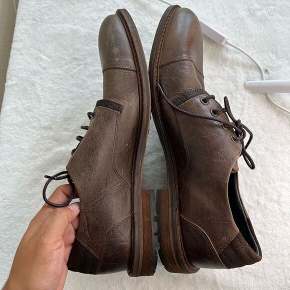 Bullboxer Brown Lace Up Mens Dress Derby Shoes 44 - Picture 5 of 8